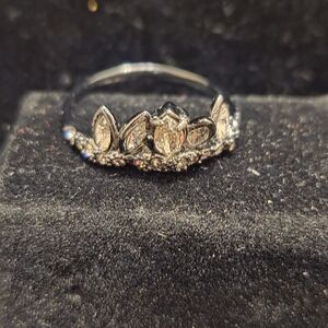 Alexis Bittar Miss Havisham Jagged Crystal Marquee Gunmetal Black Ring Size 7